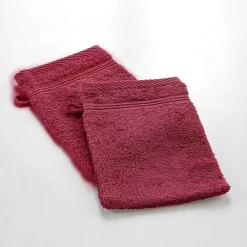 Serviette De Toilette|Douceur D'Intérieur 2 gants de toilette 15 x 21 cm eponge unie tendresse Rubis
