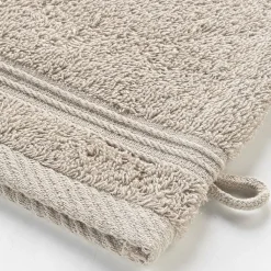 Douceur D'Intérieur 2 gants de toilette 15 x 21 cm eponge unie tendresse Taupe