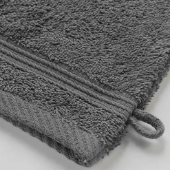 Douceur D'Intérieur 2 gants de toilette 15 x 21 cm eponge unie tendresse Anthracite