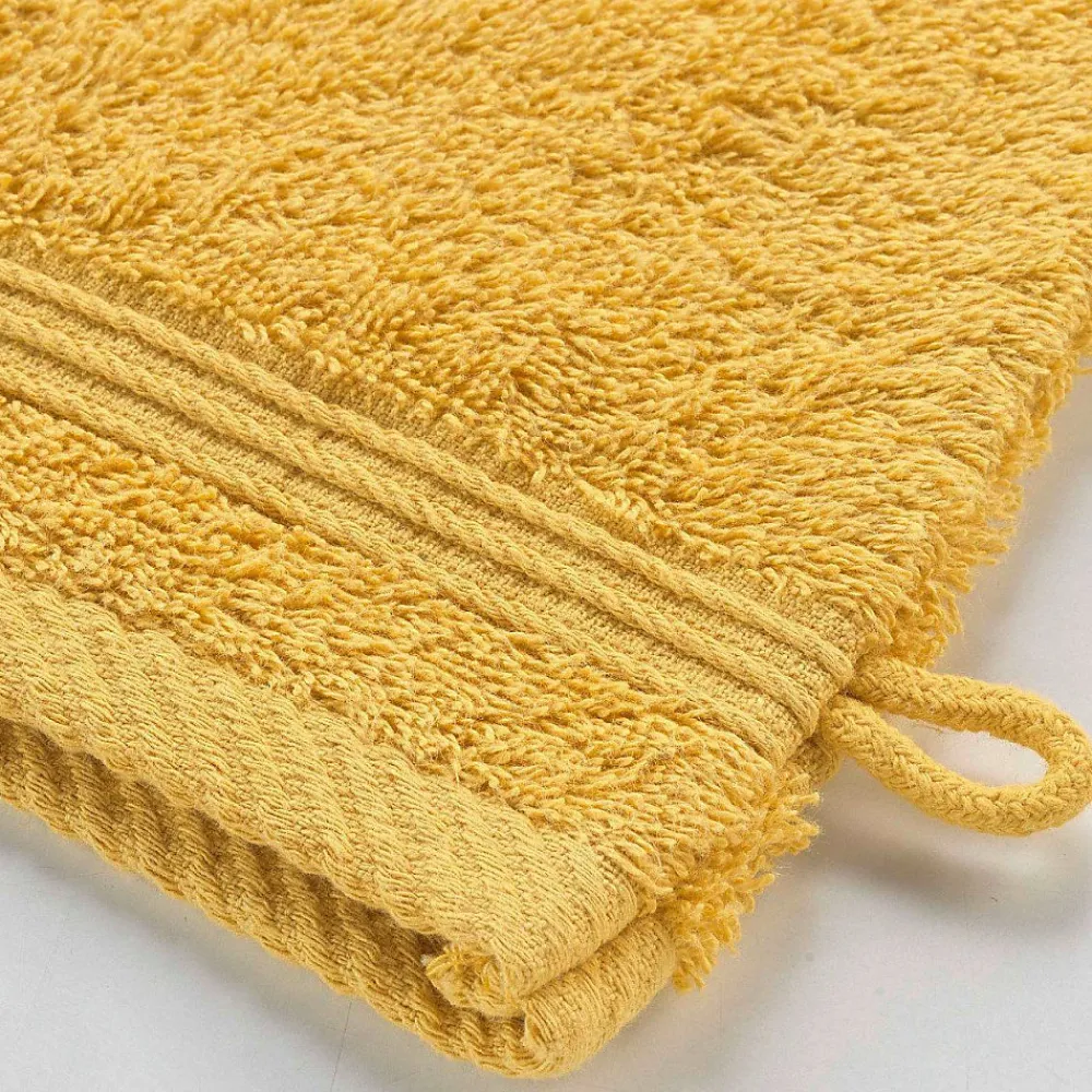 Douceur D'Intérieur 2 gants de toilette 15 x 21 cm eponge unie tendresse Mimosa
