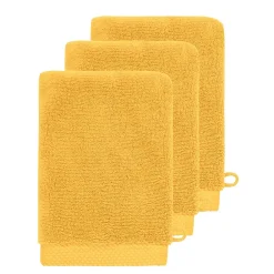 Gant De Toilette|Sensei Maison 3 gants de toilette Zéro Twist 560 g/m² Safran 16x22 cm SENSOFT