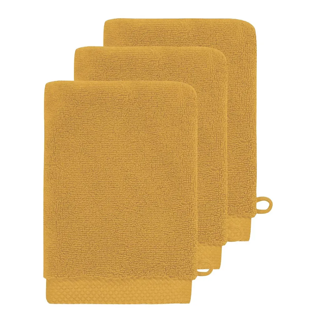 Sensei Maison 3 gants de toilette Zéro Twist 560 g/m² Caramel 16x22 cm SENSOFT