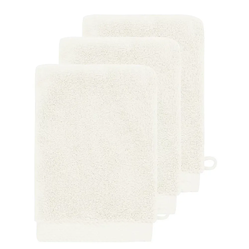 Sensei Maison 3 gants de toilette Zéro Twist 560 g/m² Ecru 16x22 cm SENSOFT