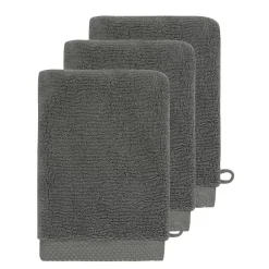 Gant De Toilette|Sensei Maison 3 gants de toilette Zéro Twist 560 g/m² Anthracite 16x22 cm SENSOFT