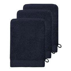 Gant De Toilette|Sensei Maison 3 gants de toilette Zéro Twist 560 g/m² Bleu Nuit 16x22 cm SENSOFT