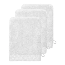 Sensei Maison 3 gants de toilette Zéro Twist 560 g/m² Blanc 16x22 cm SENSOFT