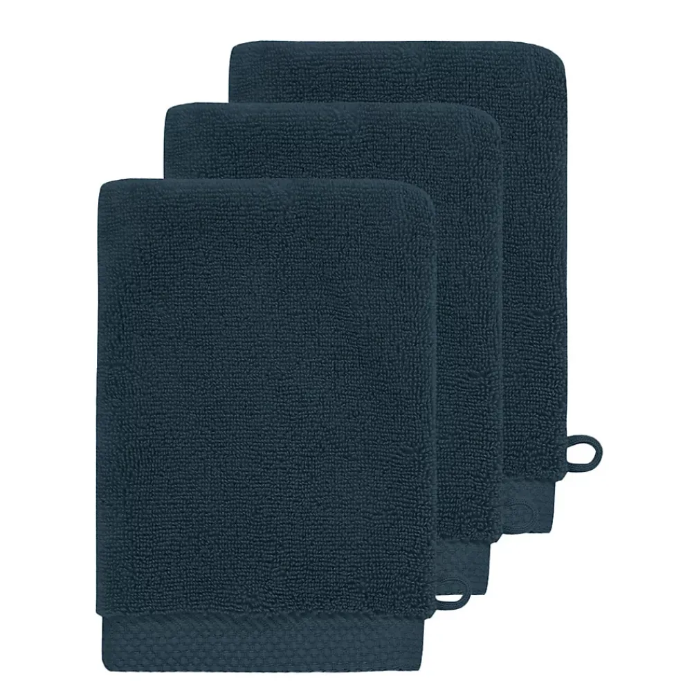 Gant De Toilette|Sensei Maison 3 gants de toilette Zéro Twist 560 g/m² Denim 16x22 cm SENSOFT