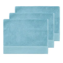 Sensei Maison 3 grandes serviettes invité Zéro Twist 560 g/m² Cobalt 40x60 cm SENSOFT