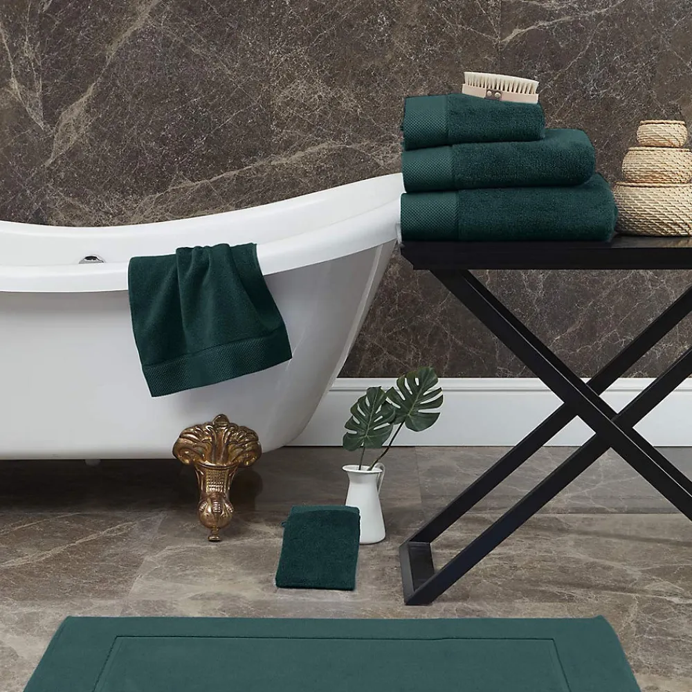 Serviette De Toilette|Sensei Maison 3 grandes serviettes invité Zéro Twist 560 g/m² Petrol 40x60 cm SENSOFT