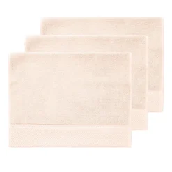 Serviette De Toilette|Sensei Maison 3 grandes serviettes invité Zéro Twist 560 g/m² Poudre 40x60 cm SENSOFT