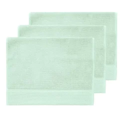 Serviette De Toilette|Sensei Maison 3 grandes serviettes invité Zéro Twist 560 g/m² Menthe 40x60 cm SENSOFT