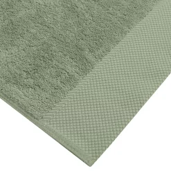 Serviette De Toilette|Sensei Maison 3 grandes serviettes invité Zéro Twist 560 g/m² Sauge 40x60 cm SENSOFT