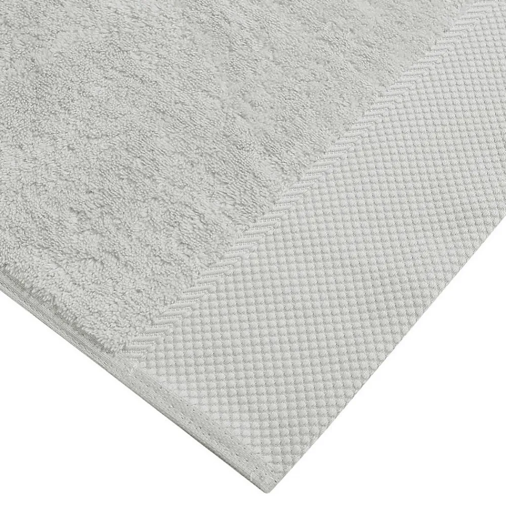 Serviette De Toilette|Sensei Maison 3 grandes serviettes invité Zéro Twist 560 g/m² Gris Perle 40x60 cm SENSOFT
