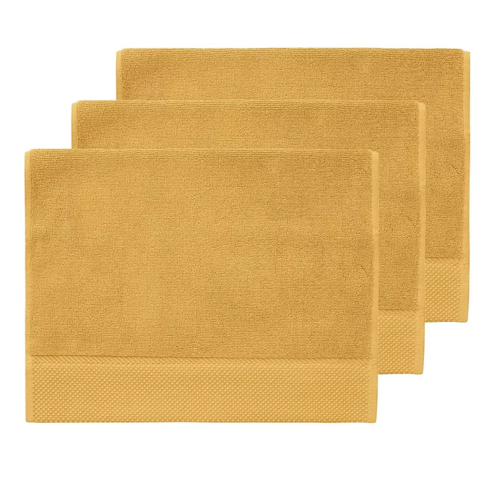 Sensei Maison 3 grandes serviettes invité Zéro Twist 560 g/m² Caramel 40x60 cm SENSOFT
