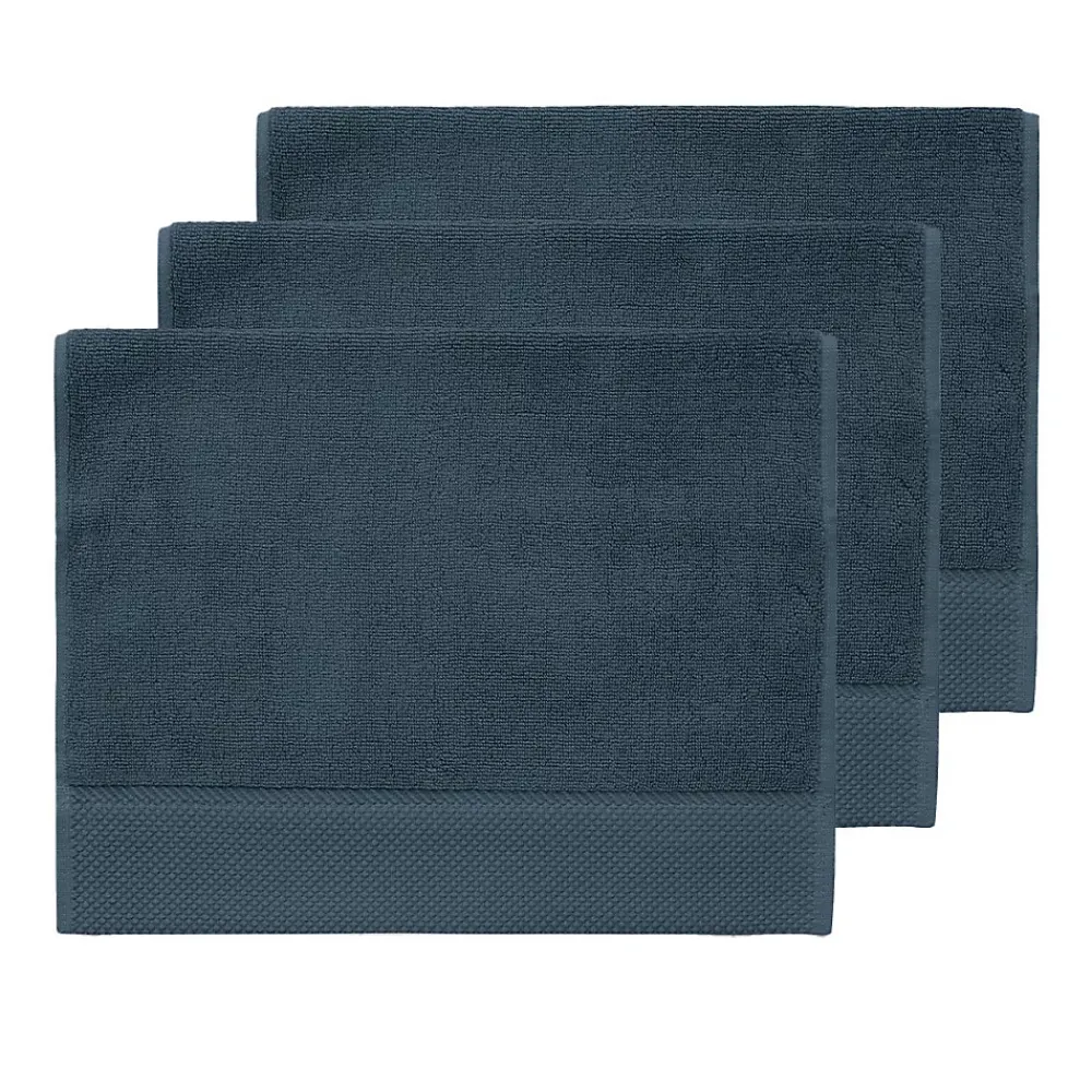 Sensei Maison 3 grandes serviettes invité Zéro Twist 560 g/m² Denim 40x60 cm SENSOFT