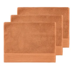 Sensei Maison 3 grandes serviettes invité Zéro Twist 560 g/m² Brique 40x60 cm SENSOFT
