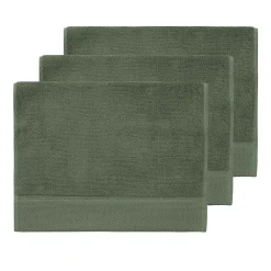 Serviette De Toilette|Sensei Maison 3 grandes serviettes invité Zéro Twist 560 g/m² Eucalyptus 40x60 cm SENSOFT