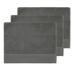 Sensei Maison 3 grandes serviettes invité Zéro Twist 560 g/m² Anthracite 40x60 cm SENSOFT