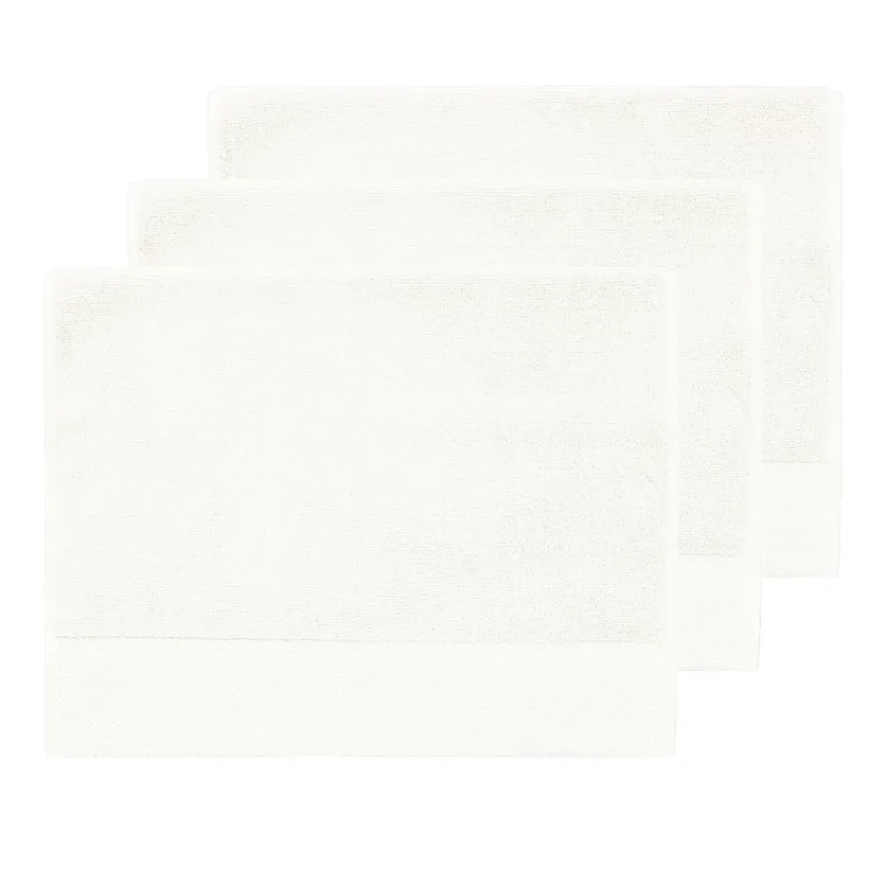 Serviette De Toilette|Sensei Maison 3 grandes serviettes invité Zéro Twist 560 g/m² Ecru 40x60 cm SENSOFT
