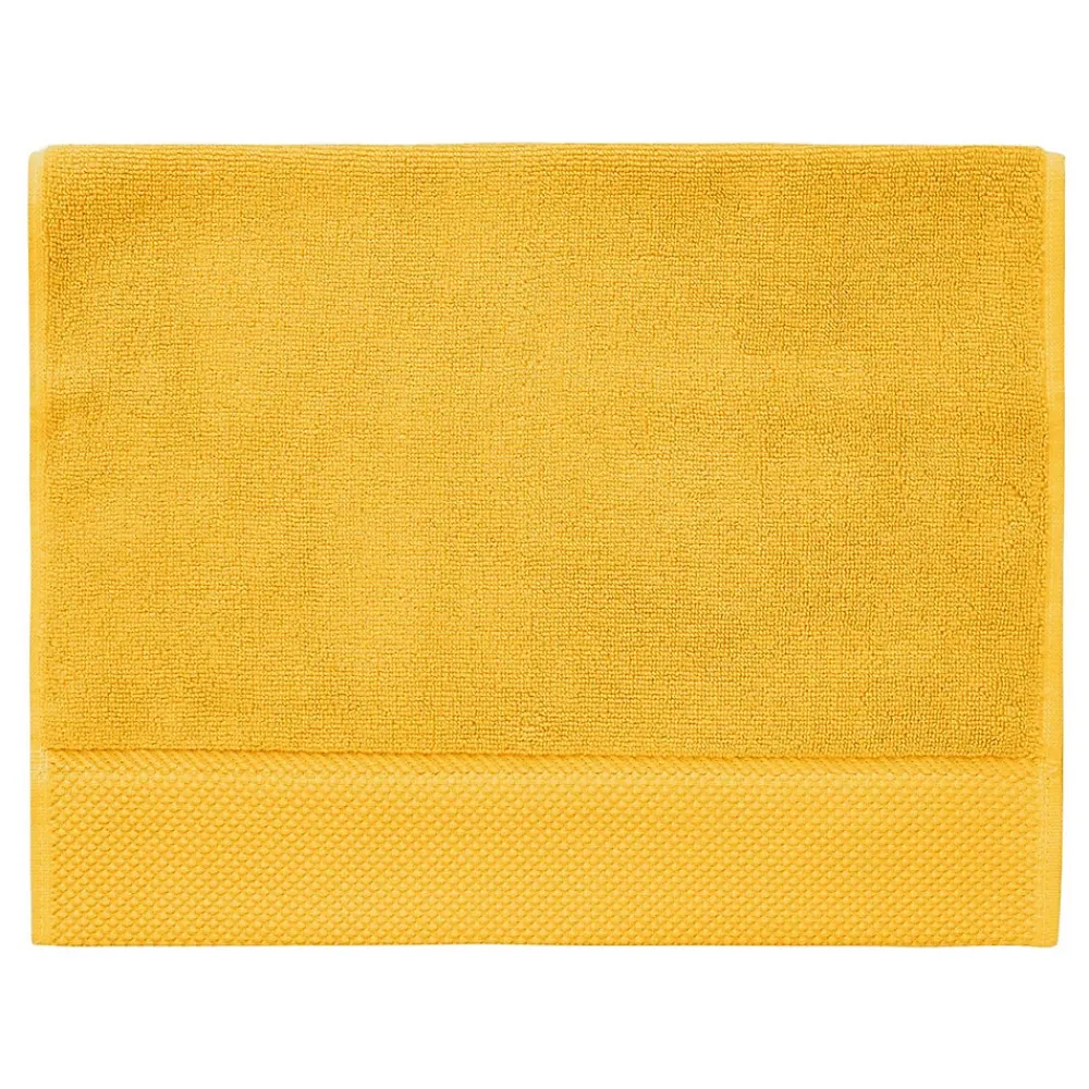 Serviette De Toilette|Sensei Maison 3 grandes serviettes invité Zéro Twist 560 g/m² Safran 40x60 cm SENSOFT