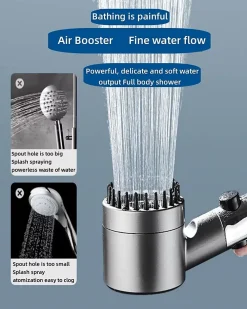 Pommeau De Douche, Flexible Et Barre De Douche|Deko 3 modes réglables, pommeau de douche massant anticalcaire avec fonction d'arrêt, pommeau de douche d'hydrothérapie