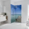 Schulte 2 panneaux muraux de salle de bains l.90+90 x H.210 cm, décor Maldives, DécoDesign