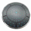 Deko 1 pièce 24.5cm en plastique rond précipitation alimentée salle de douche haut douche toit buse cabine accessoires