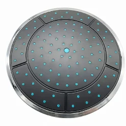 Deko 1 pièce 24.5cm en plastique rond précipitation alimentée salle de douche haut douche toit buse cabine accessoires