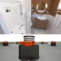 Receveur De Douche| 4 pieds pour receveur de douche Cricabac