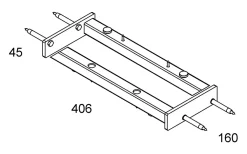 Plan Simple Vasque|Ipiemme SRL 2 équerres de fixation en métal pour plan vasque Stonetec