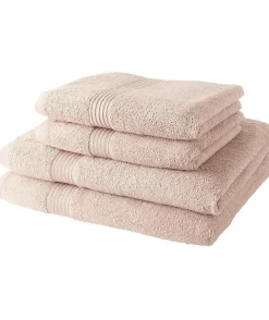Todays Tools 2 Serviettes de toilette TODAY 50x90 + 2 Draps de bain 70x130 cm 100% Coton - Roses des sables