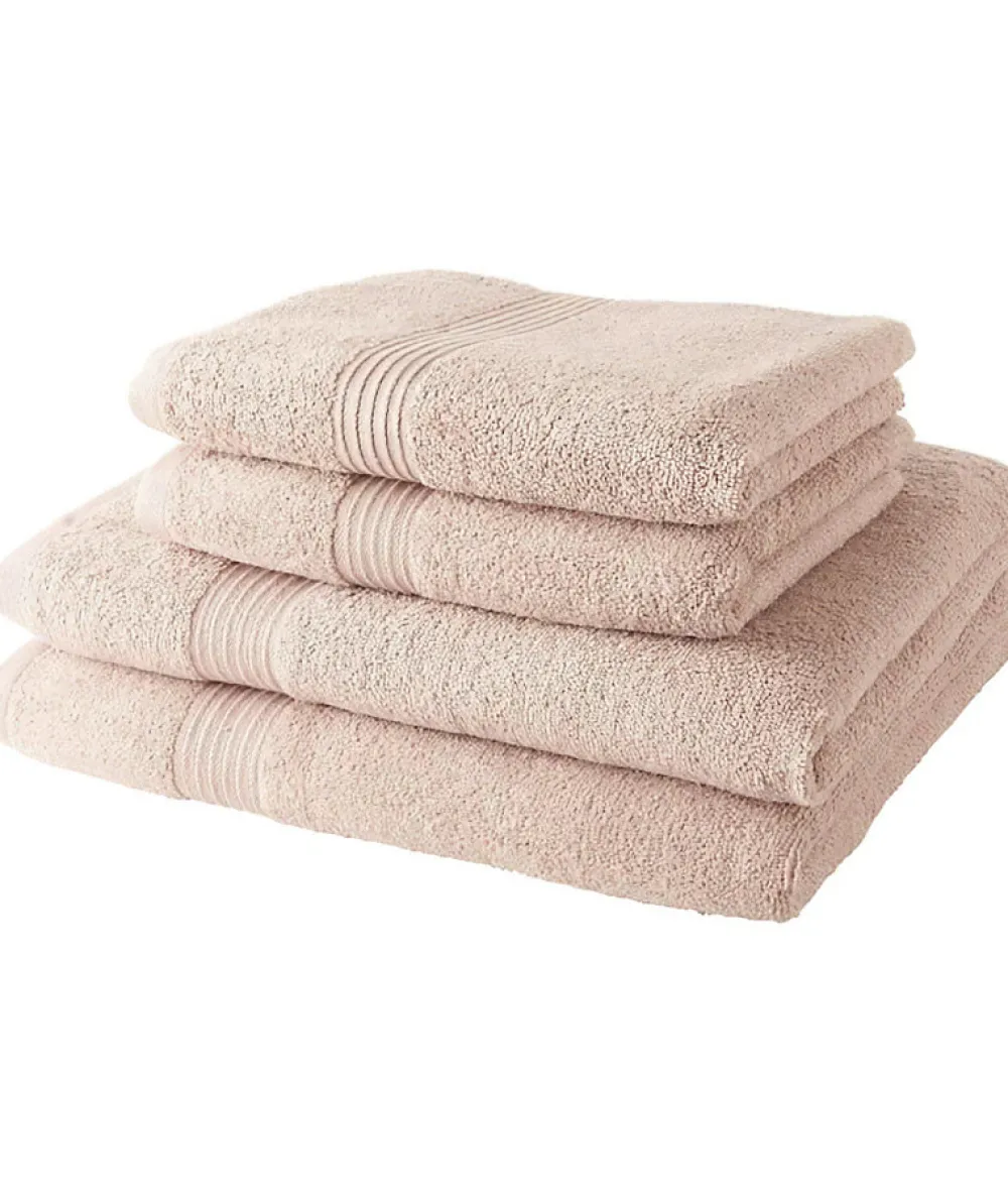Todays Tools 2 Serviettes de toilette TODAY 50x90 + 2 Draps de bain 70x130 cm 100% Coton - Roses des sables