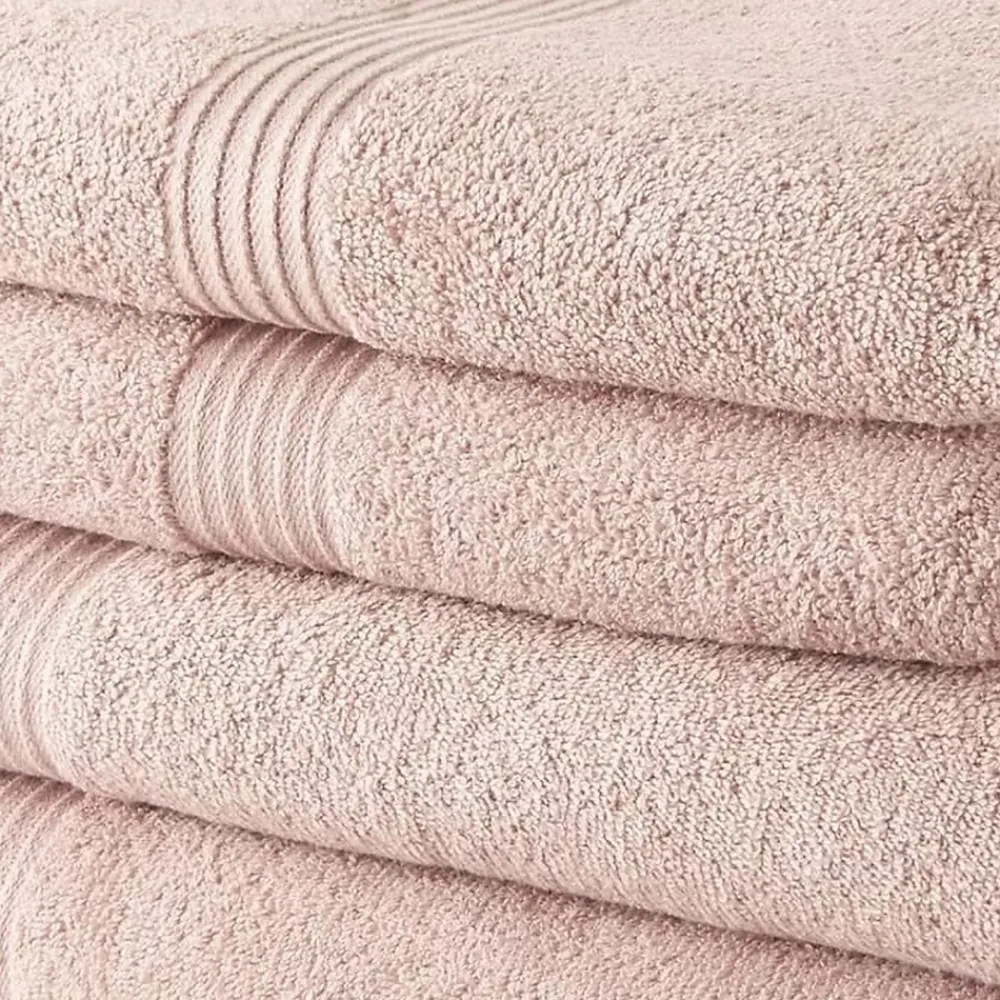Todays Tools 2 Serviettes de toilette TODAY 50x90 + 2 Draps de bain 70x130 cm 100% Coton - Roses des sables