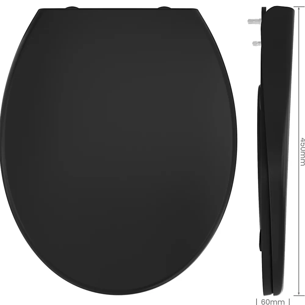 Cecipa Max Abattant de WC avec Système d'abaissement Automatique et Bouton-poussoir Mono-touche, en Forme de O, Abattant WC