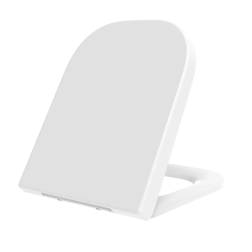 Abattant Wc|Kiamami Valentina Abattant En Thermoplastique Blanc Brillant Avec Fermeture Douce Et Déclipsage Rapide
