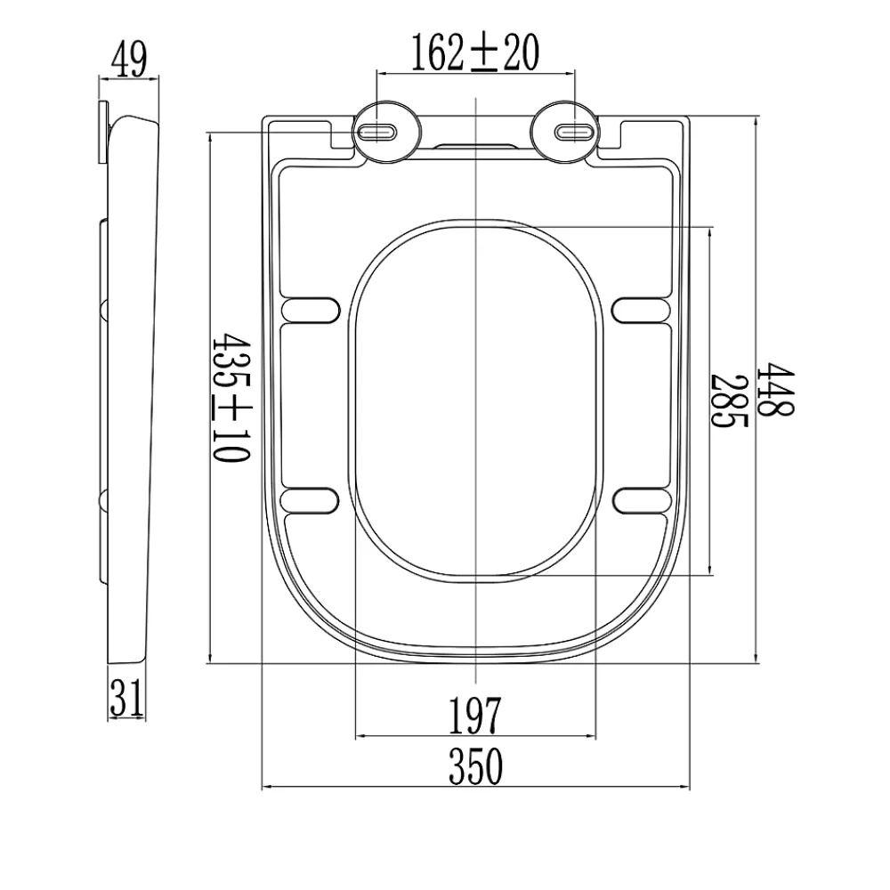 Abattant Wc|Kiamami Valentina Abattant En Thermoplastique Blanc Brillant Avec Fermeture Douce Et Déclipsage Rapide