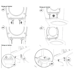 Planète Bain Abattant gain de place SAV Blanc simple