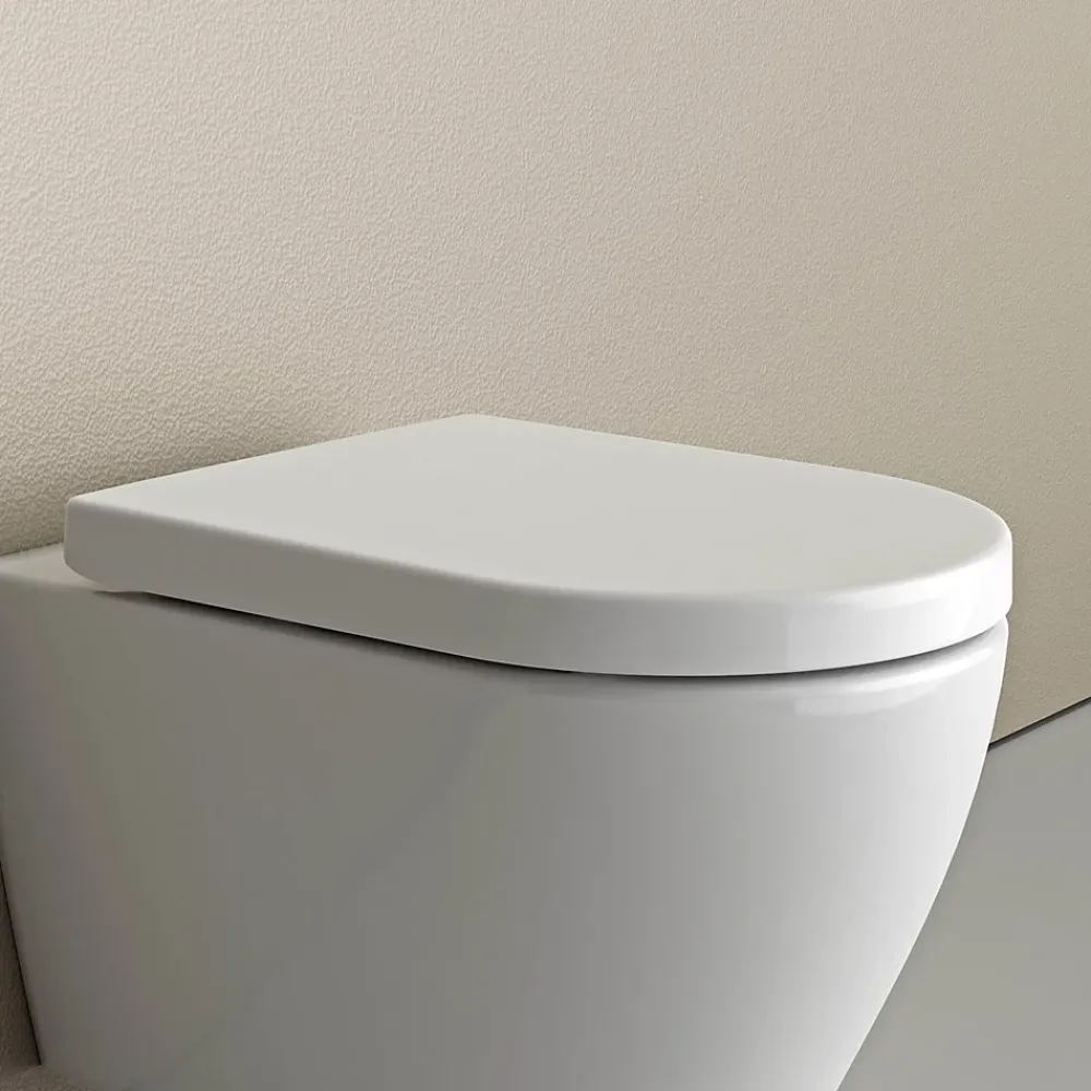 Bernstein Abattant lunette WC, Cuvette toilettes charnières acier - 46,4x35,9cm - U1002