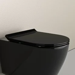 Bernstein Abattant lunette WC, Cuvette toilettes avec charnières acier - 44,5x35,8cm - U2019
