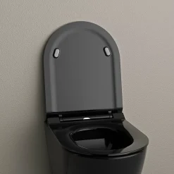 Bernstein Abattant lunette WC, Cuvette toilettes avec charnières acier - 44,5x35,8cm - U2019
