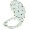 Abattant Wc|Olfa Abattant wood slim double déclipsable "Les Nageuses" (48x36.5 cm - Blanc)