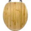 Gelco Design Abattant pour wc en bambou charnières métal