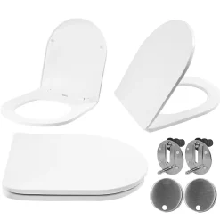 Rea Abattant Uf Duroplast Flat White Carlo Carter White