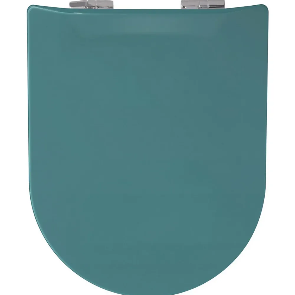Olfa Abattant uni wood slim double avec descente assistée (36.5x48 cm - Bleu Foncé)