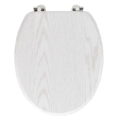 Abattant Wc|Douceur D'Intérieur Abattant wc - - Effet bois (45x37.5 cm - Blanc)