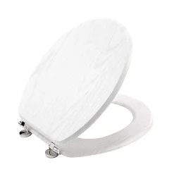 Abattant Wc|Douceur D'Intérieur Abattant wc - - Effet bois (45x37.5 cm - Blanc)