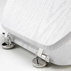 Abattant Wc|Douceur D'Intérieur Abattant wc - - Effet bois (45x37.5 cm - Blanc)