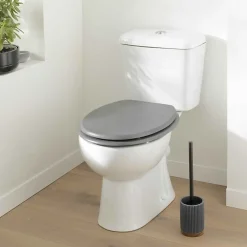 Abattant Wc|Douceur D'Intérieur Abattant wc - Effet béton (46x37 cm - Gris)