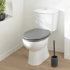 Abattant Wc|Douceur D'Intérieur Abattant wc - Effet béton (46x37 cm - Gris)