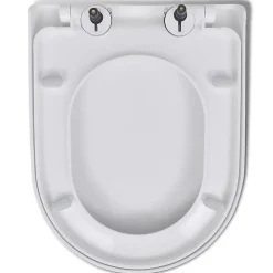 Vidaxl Abattant WC à fermeture en douceur Libération rapide Carré